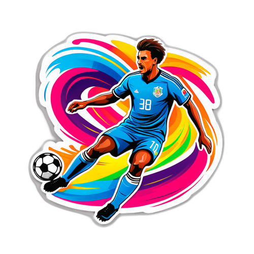 Fotballspiller med Bevegelse