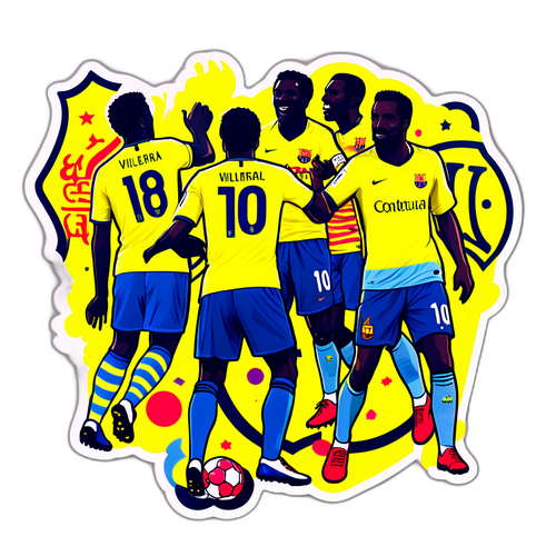 สติ๊กเกอร์การแข่งขันฟุตบอลระหว่างบียาร์เรอัลและบาร์เซโลนา