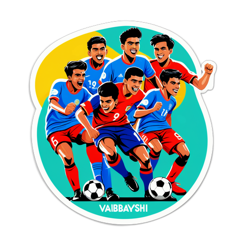 युवाओं के फुटबॉल जश्न