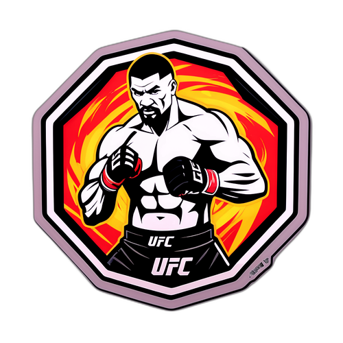 Stilige UFC Oktagon Klistremerke