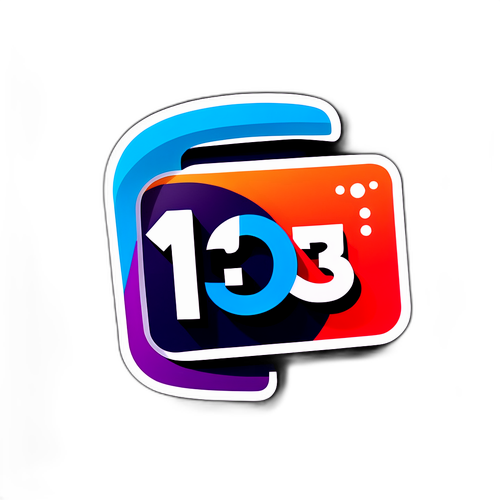 סטיקר לוגו ערוץ 13 בעיצוב מודרני