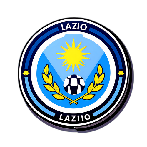 Наклейка з яскравим логотипом Лаціо