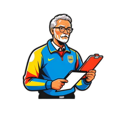 מאמן כדורגל עם קלסר