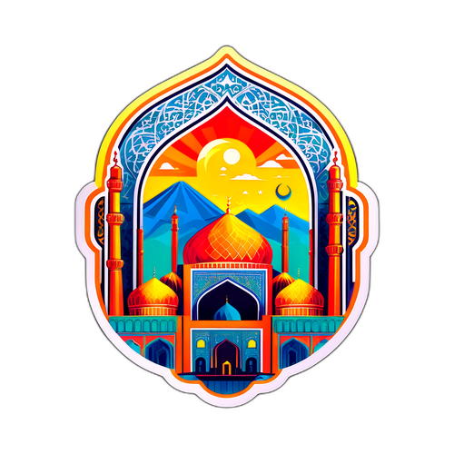 מדבקת אתרים איקוניים של איראן