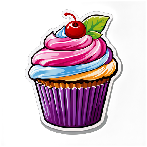 ¡El Cupcake que Hará Que Tu Día Brille! Colores y Sabor en Cada Bocado