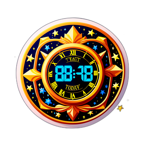 Relógio Digital com Pergunta em Letras Iluminadas