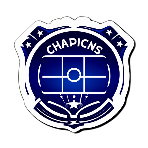Ein dynamisches Design für die Champions-League-Tabelle, Loch auf einem Fußballfeld-Hintergrund