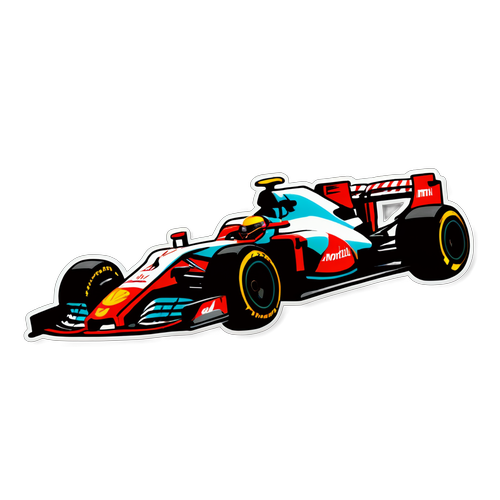 Rysunek wyścigowego samochodu F1
