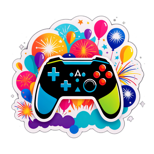 Autocollant de manette de jeu emblématique d'EA