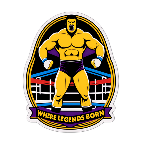 Where Legends Are Born - Worsteling Sticker