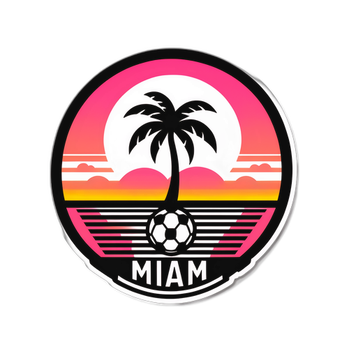 Logo de Inter Miami en fondo de atardecer