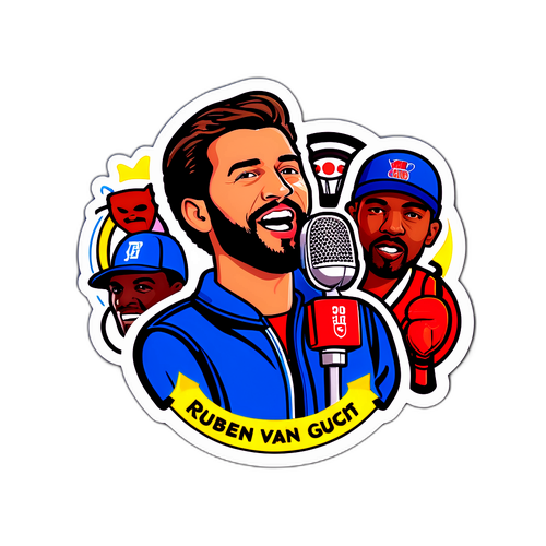 Sticker van Ruben Van Gucht met Microfoon