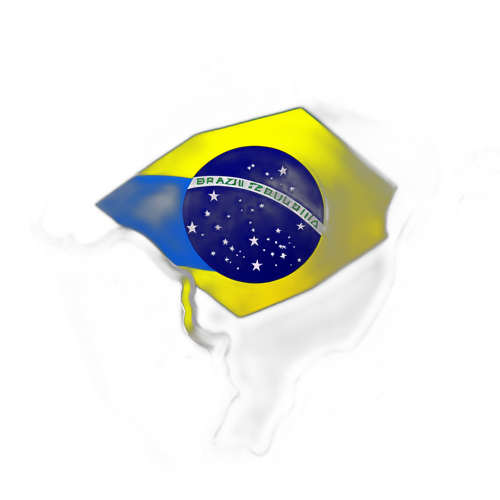 Diseño vibrante del mapa de Brasil