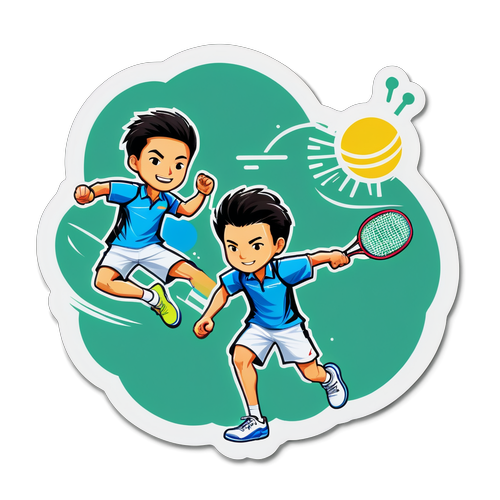 Sticker Badminton Mengagumkan dengan Aaron Chia dan Soh Wooi Yik! Inspirasi Kerjasama yang Membara!