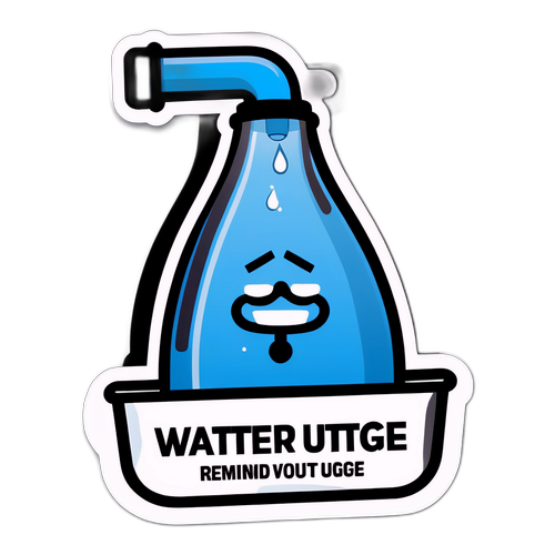 水資源短缺提醒貼紙