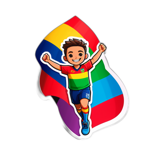 Stylizovaný nálepka Adam Siaa Him Fa oslavující jeho úspěchy