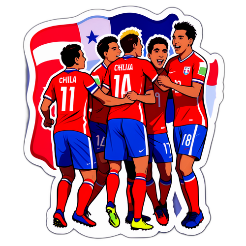 Sticker Celebración Selección Chilena U20