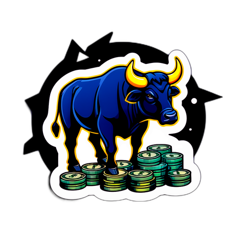 Sticker que simboliza el mercado alcista