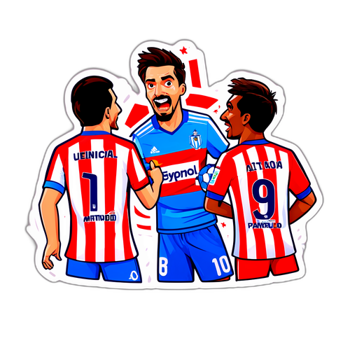 Sticker Animasi Pertandingan Bola Sepak Espanyol dan Atlético de Madrid
