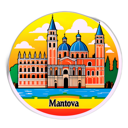 Adesivo Colorato: Siti Storici di Mantova