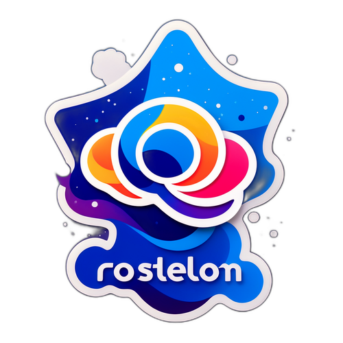 Яркий логотип Ростелекома в современных цветах