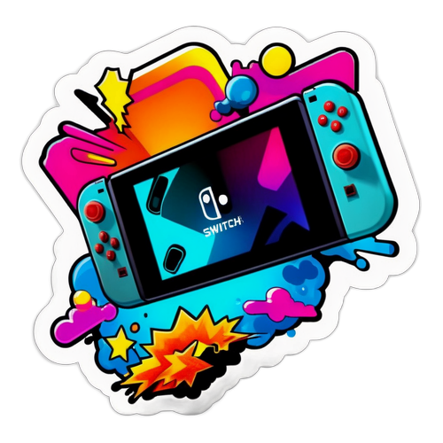 Sticker van de Nintendo Switch 2 in Actie