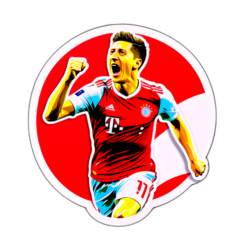 Lewandowski'nin Gol Sevinci Sticker'ı
