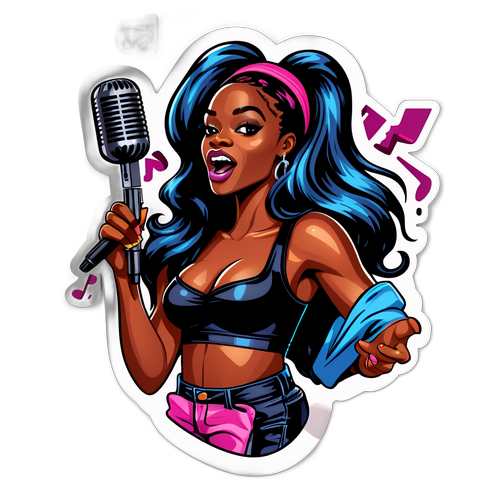 En kunstnerisk fremstilling av Azealia Banks