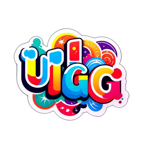 Dynamisches Stickerdesign mit 'Unga'