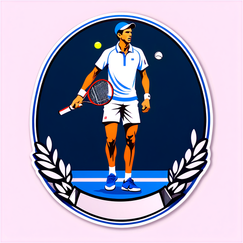 Ilustração de um Troféu de Tênis - Rivalidade entre Djokovic e Alcaraz