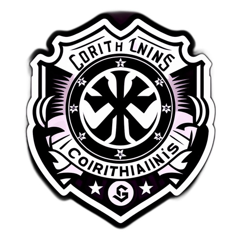 Design do Logo do Corinthians em uma Camisa de Futebol Estilizada