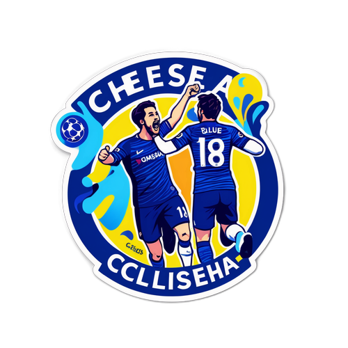 Vibrant Chelsea-fans sticker