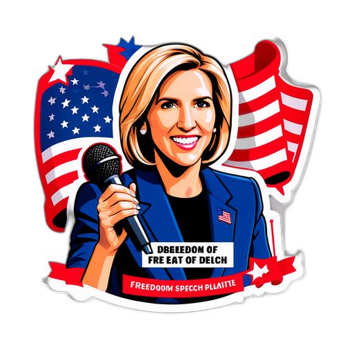 Patriotic Freedom of Speech Sticker