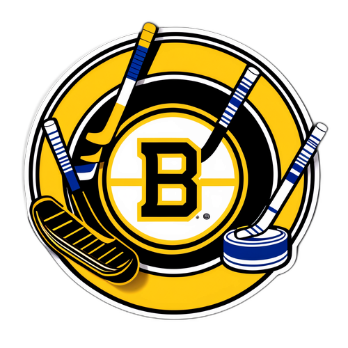 Intertwined Senators and Bruins Rivalry Sticker