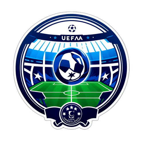 Futbol Sahası Sahnede UEFA Champions League Heyecanı