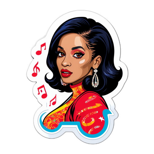 Stiker Cardi B yang Berani