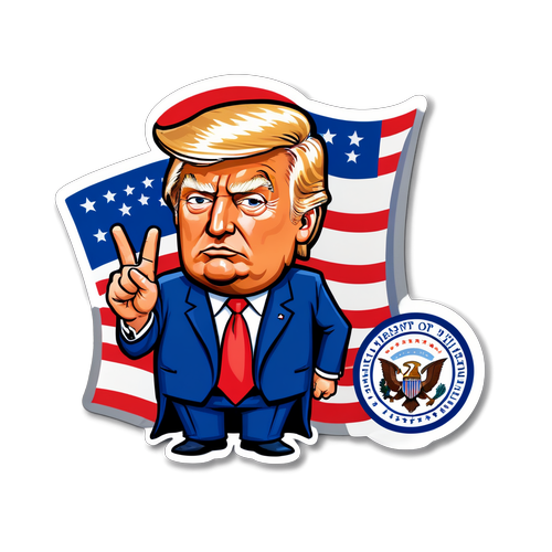 Sticker Chính Trị Hài Hước Về Donald Trump