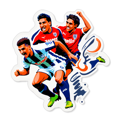 Diseño de sticker featuring jugadores de Talleres e Independiente