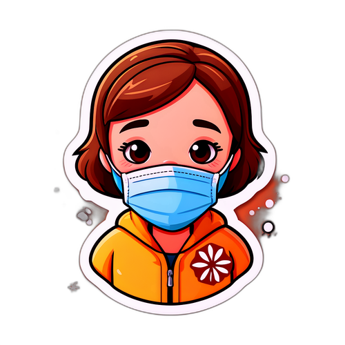 流感防护主题贴纸