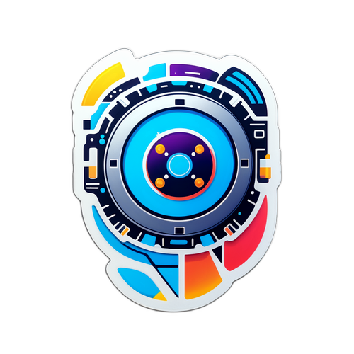 未来的技術革新を象徴するセミコンジャパン2025のデザインステッカー