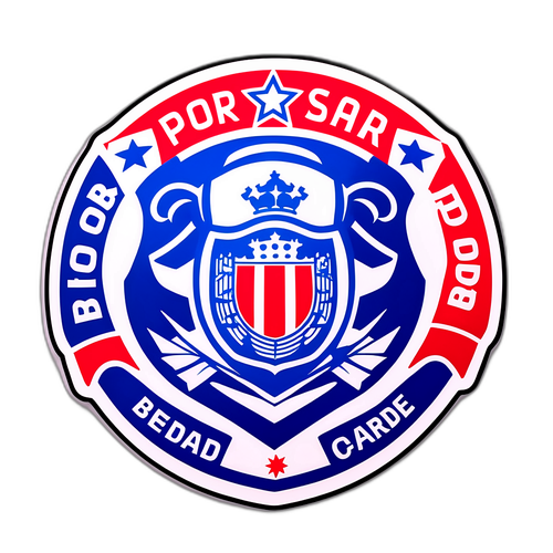 Aufkleber des spannenden Matches zwischen Porto und Roter Stern Belgrad