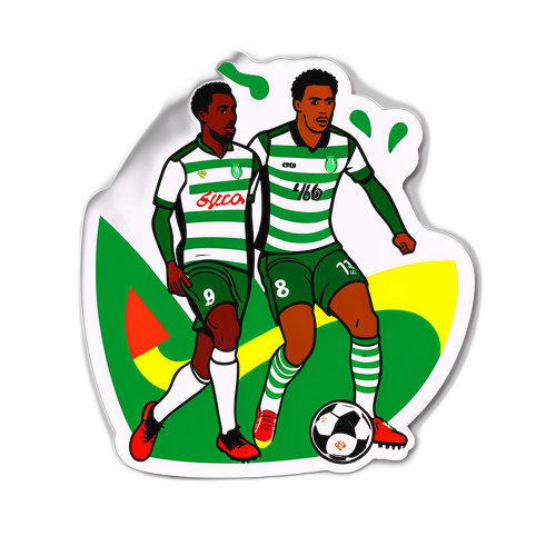 Thiết kế nhãn dán trận đấu giữa Sporting và Rio Ave