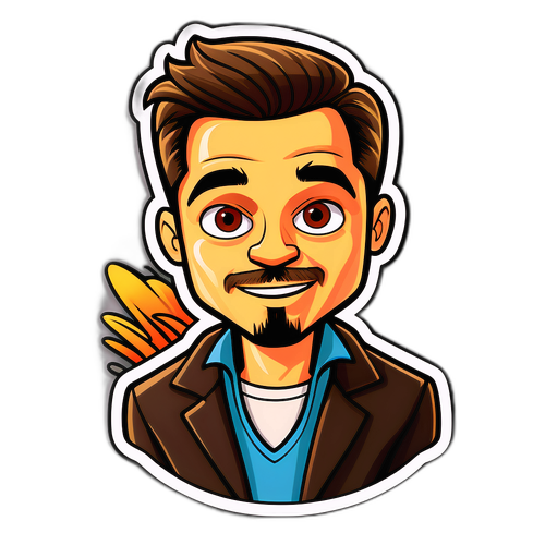 Brad Pitt Filminden İlham Alan Eğlenceli Karikatür Stickerı
