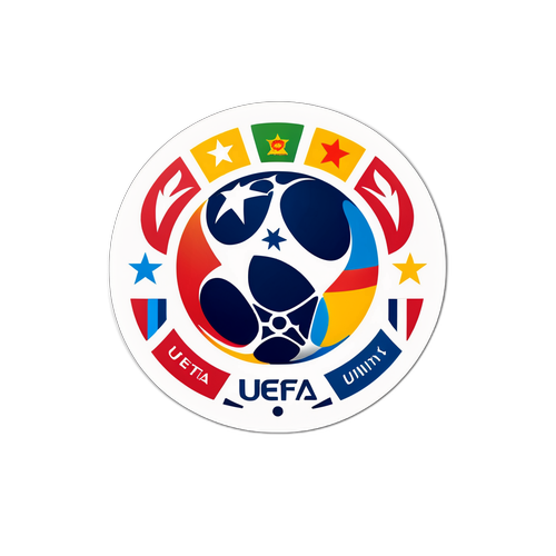 UEFA-logon inspiroitu tarra