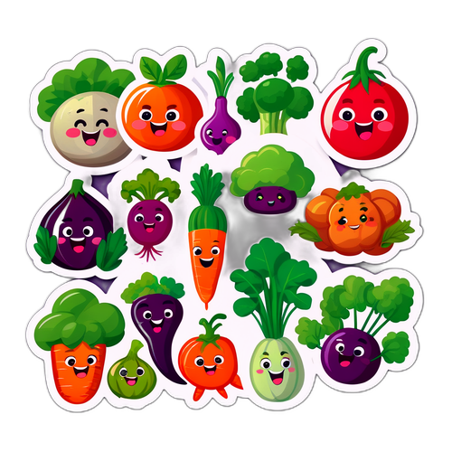 農林水産省の野菜キャラクターのステッカー