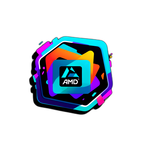 Aufkleber mit dem AMD-Logo