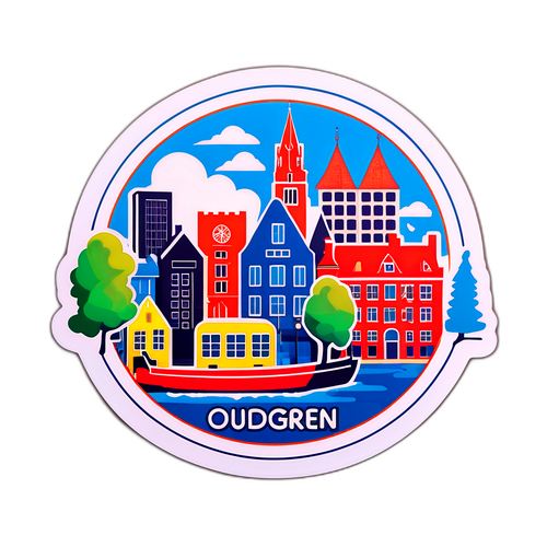 Sticker van de stad Oudbergen