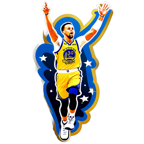 Sticker ng Pagsasagawa ni Stephen Curry ng Three-Pointer