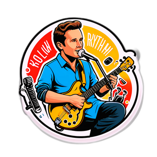 Αυτοκόλλητο Jay Kelly με μουσικά όργανα