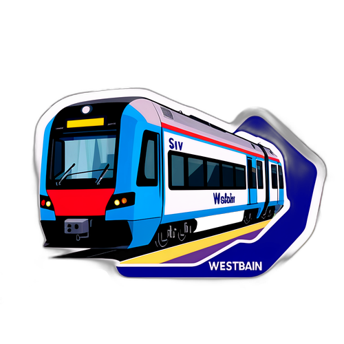 Westbahn Zug in einer modernen Stadt